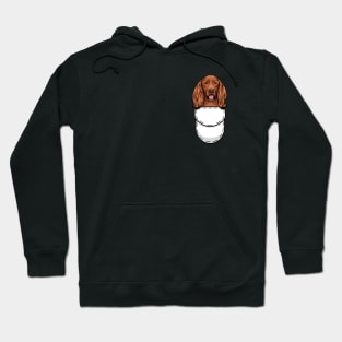 Funny Irish Setter Pocket Dog Hoodie